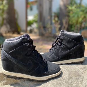 Nike Suede Dunk Sky Hi Wedge Sneaker